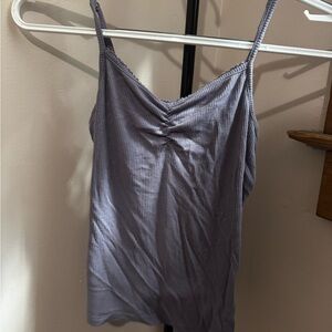 Women's Purple Ribbed Tank Top